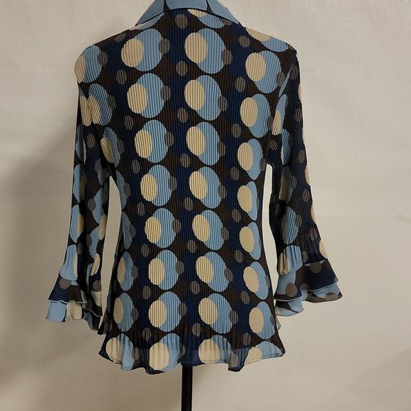 Cato Women's Large Retro Button Up Blouse - Picture 6 of 12